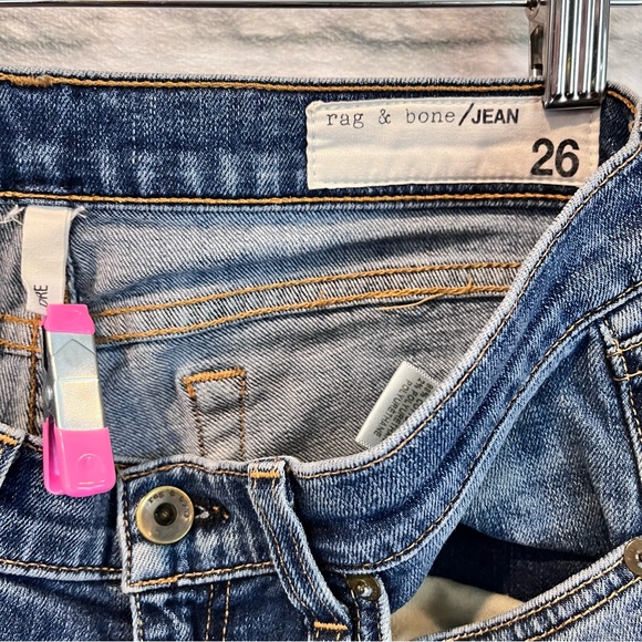 Rag & Bone Women’s 26” Dre Ada Brigade Distressed Blue Skinny Jeans W1590K510ADB - Picture 9 of 13